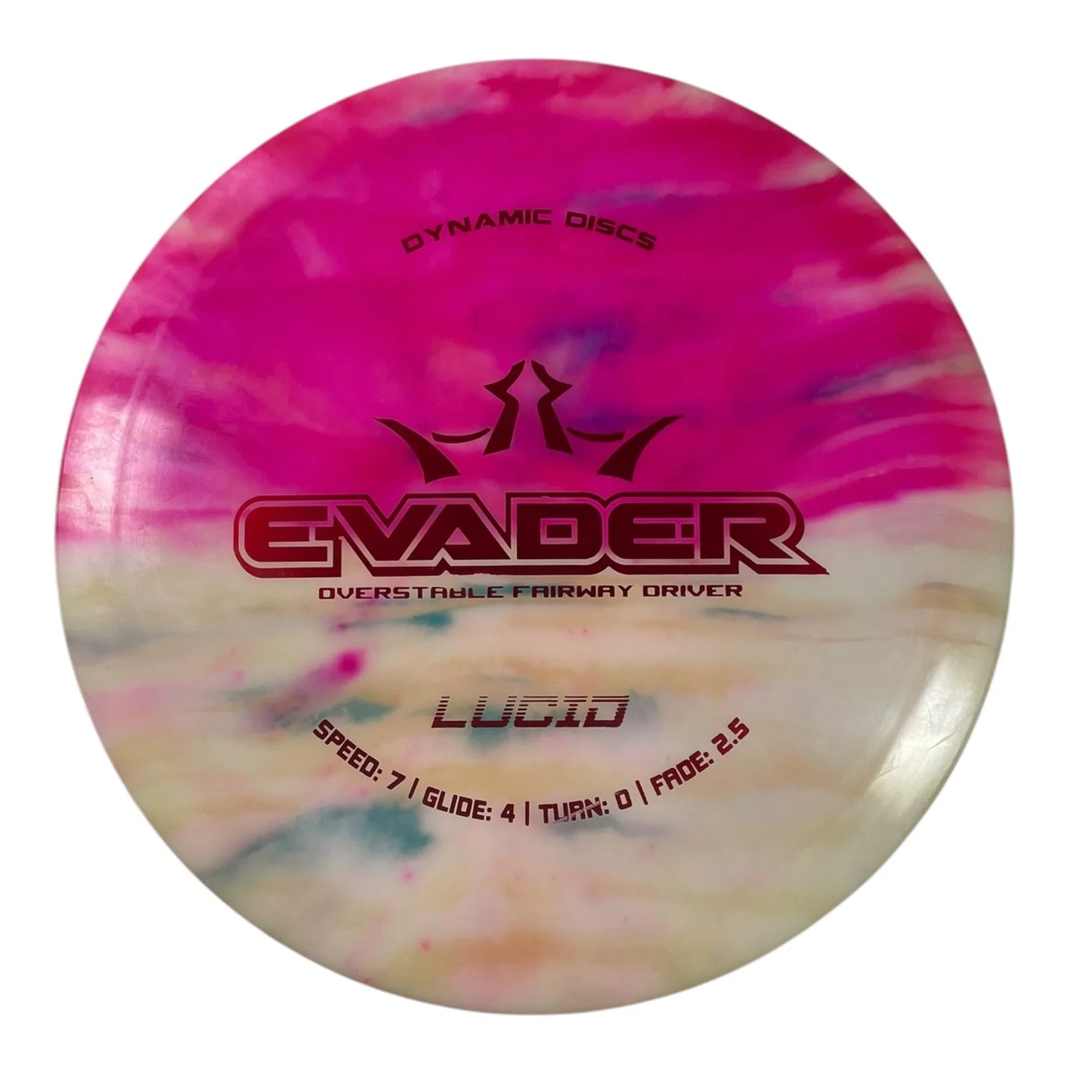 Dynamic Discs Evader | Lucid | Pink/Red 173g (Brainwave Dye) Disc Golf