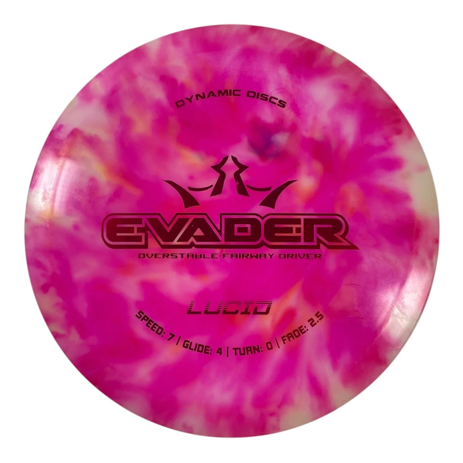 Dynamic Discs Evader | Lucid | Pink/Red 176g (Brainwave Dye) Disc Golf