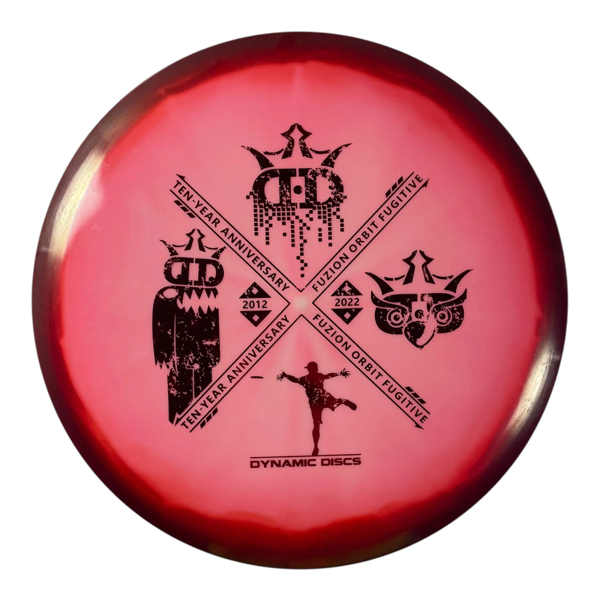 Dynamic Discs Fugitive | Fuzion Orbit | Red/Red 177g (10 Year Anniversary) Disc Golf