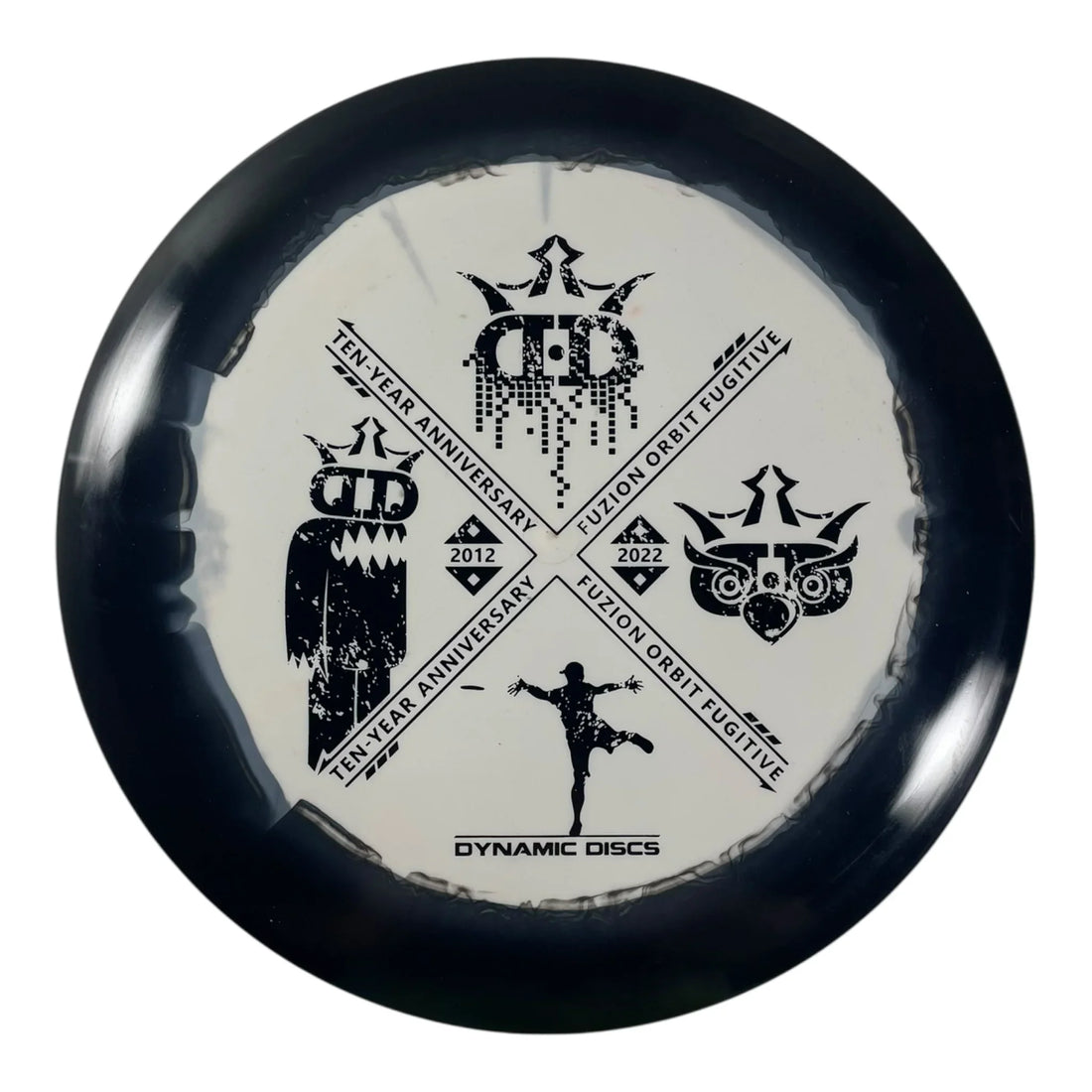 Dynamic Discs Fugitive | Fuzion Orbit | White/Black 177-179g (10 Year Anniversary) Disc Golf