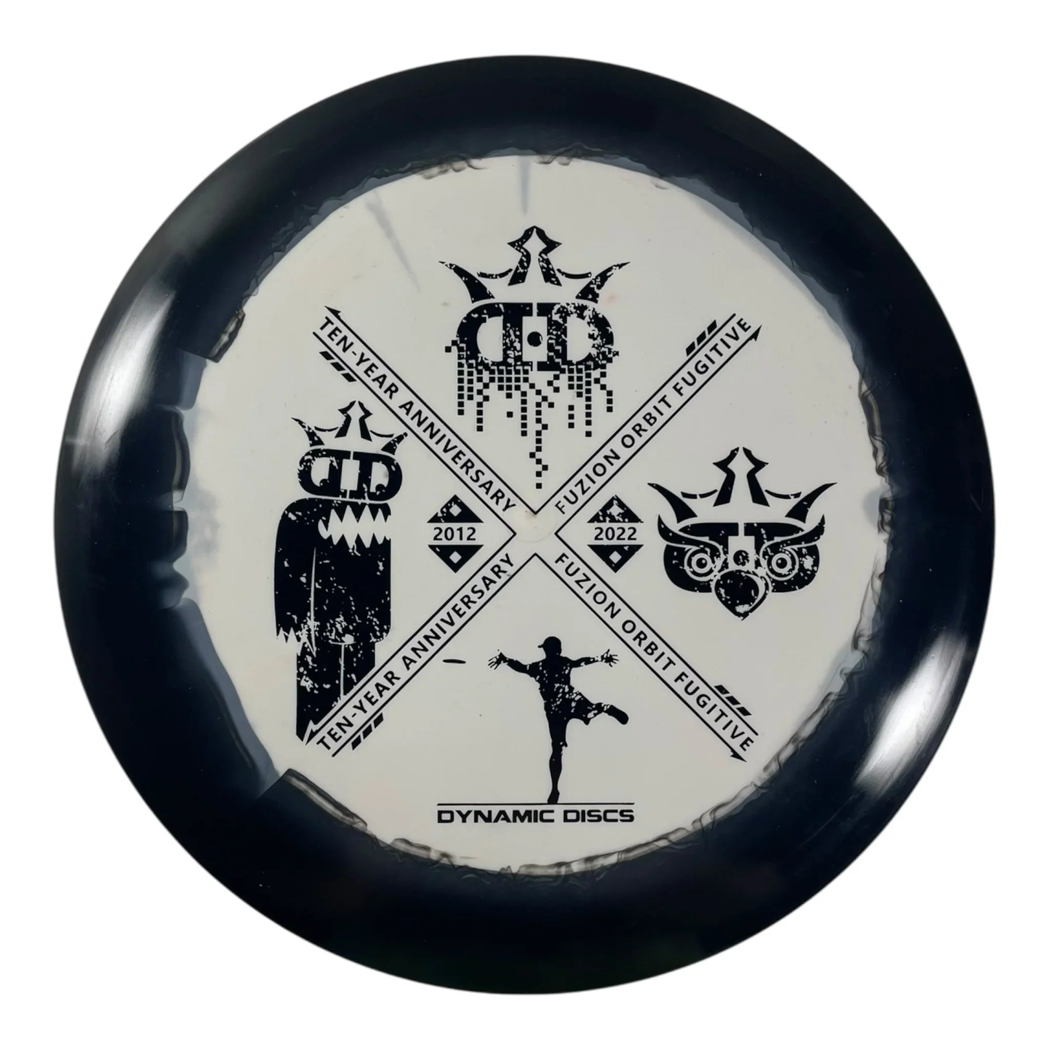 Dynamic Discs Fugitive | Fuzion Orbit | White/Black 177-179g (10 Year Anniversary) Disc Golf