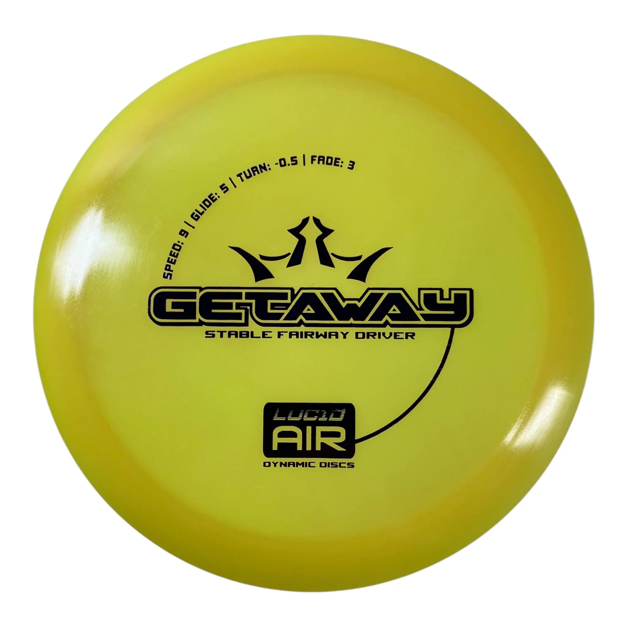 Dynamic Discs Getaway | Lucid Air | Yellow/Purple 153g Disc Golf
