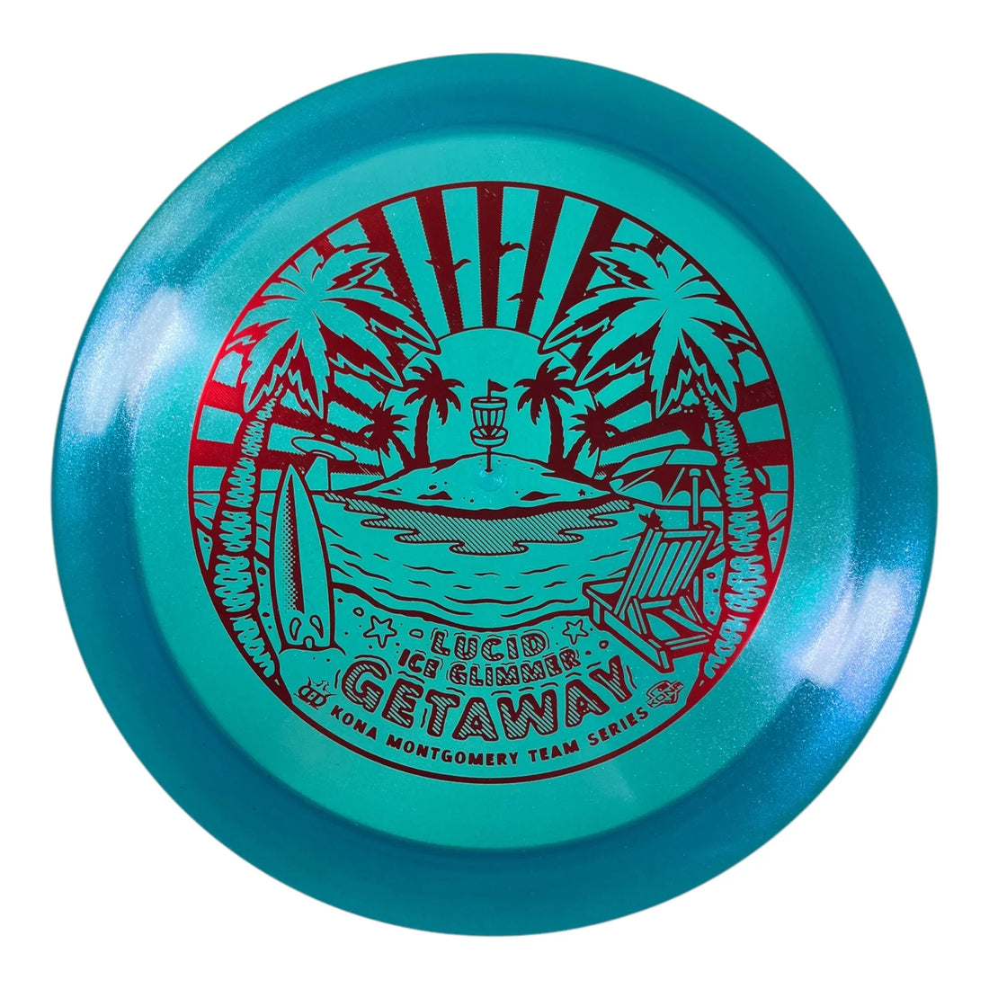Dynamic Discs Getaway | Lucid Ice | Blue/Red 173g (Kona Montgomery) Disc Golf