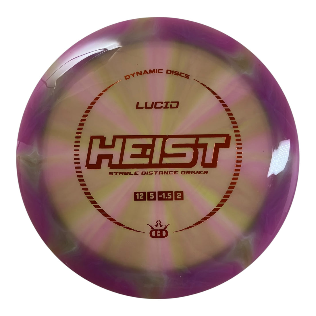 Dynamic Discs Heist | Lucid Burst | Purple/Bronze 175g Disc Golf