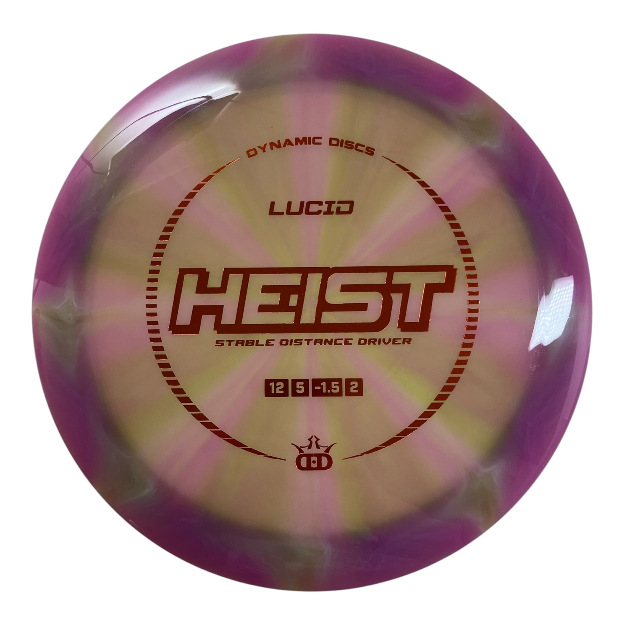 Dynamic Discs Heist | Lucid Burst | Purple/Bronze 175g Disc Golf