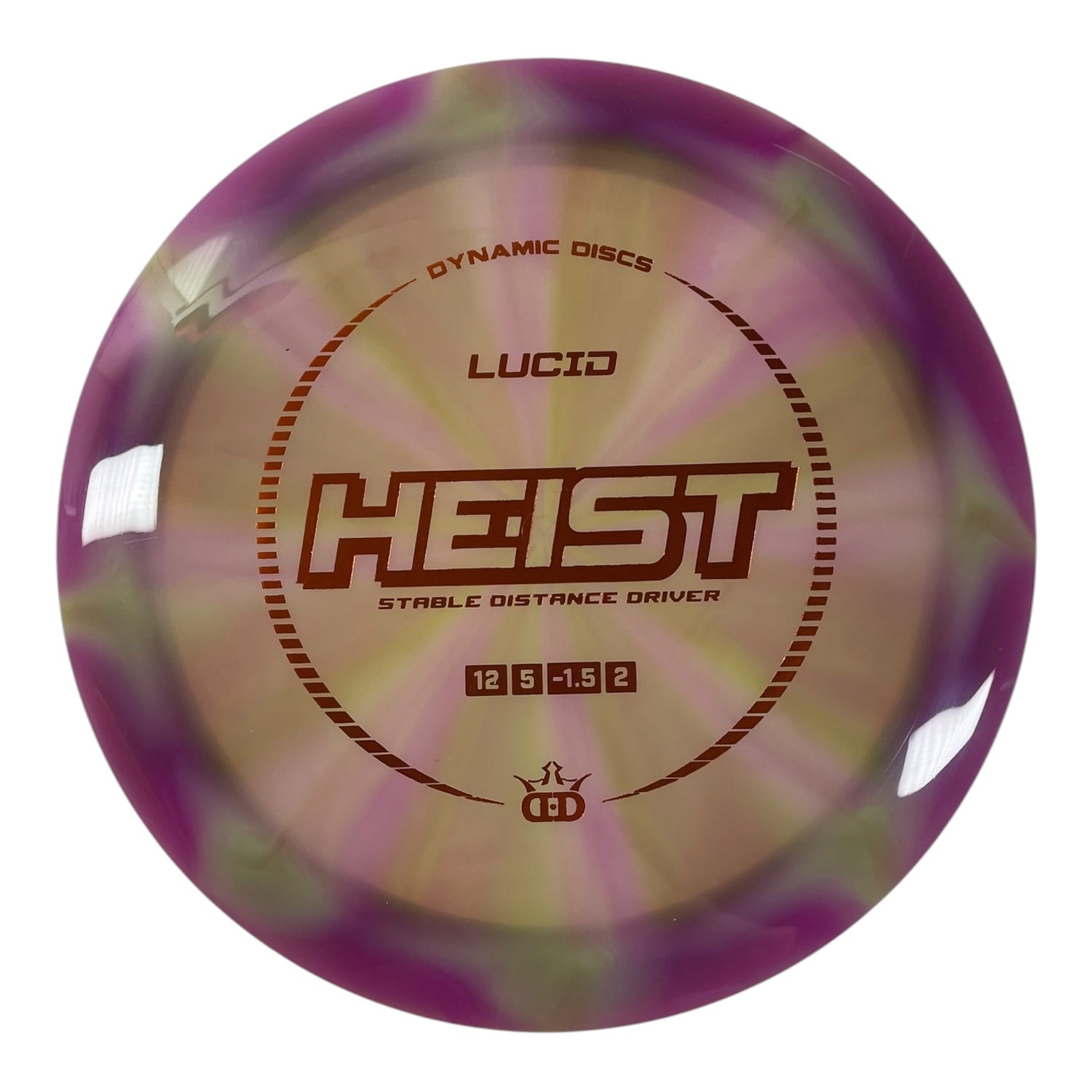 Dynamic Discs Heist | Lucid Burst | Purple/Orange 175g Disc Golf