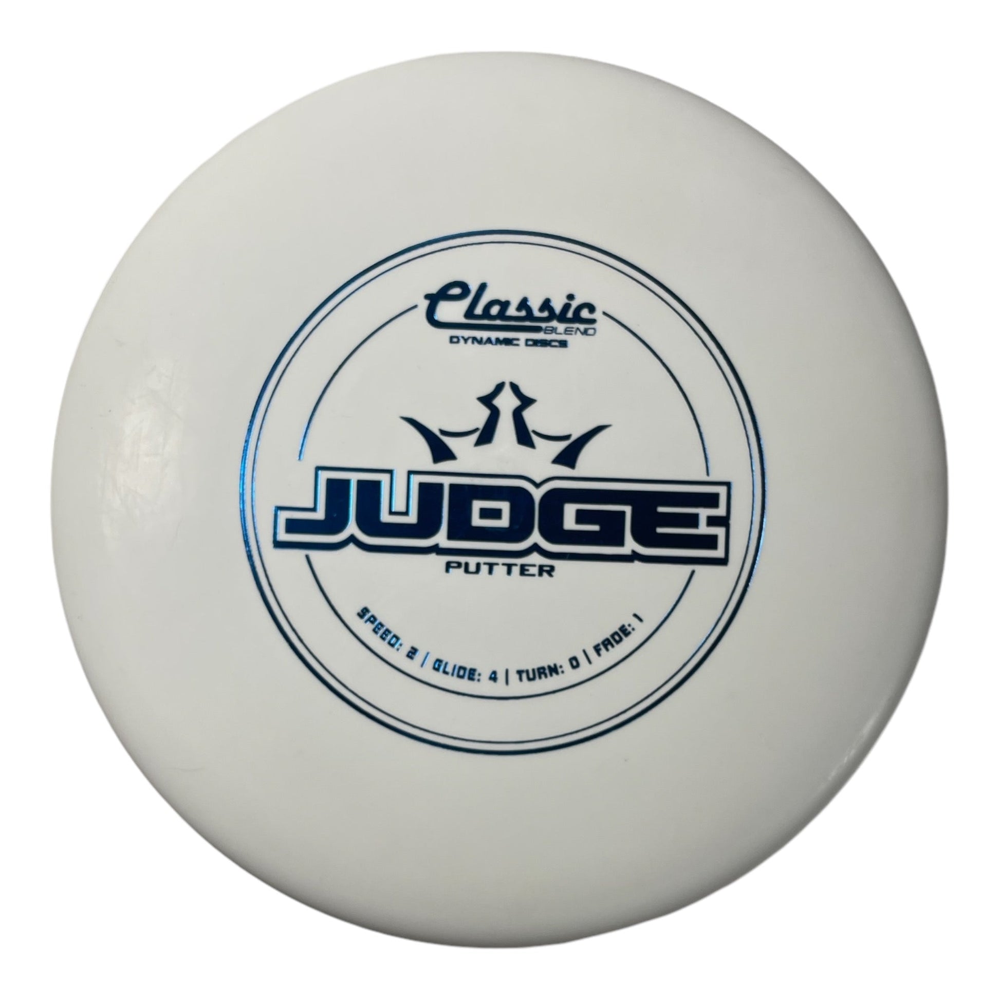 Dynamic Discs Judge | Classic | White/Blue 176g Disc Golf