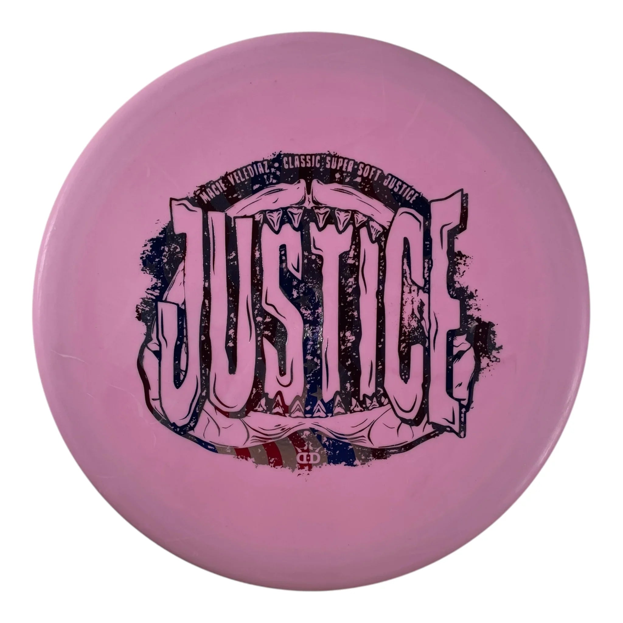 Dynamic Discs Justice | Classic Super Soft | Pink/USA 174g ( Macie Velediaz) Disc Golf