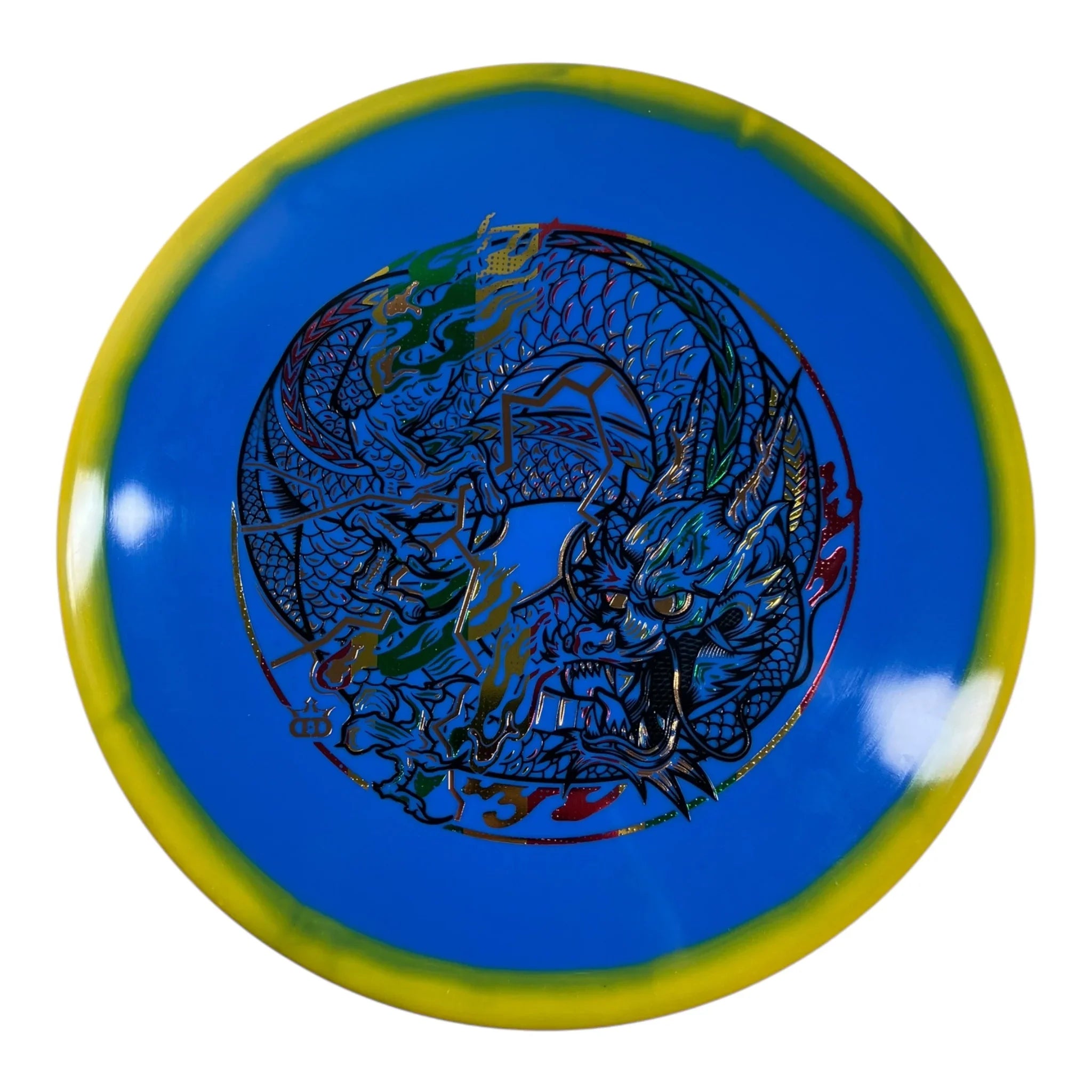 Dynamic Discs Justice | Fuzion Orbit | Blue/Rasta 176g (Year of the Dragon) Disc Golf