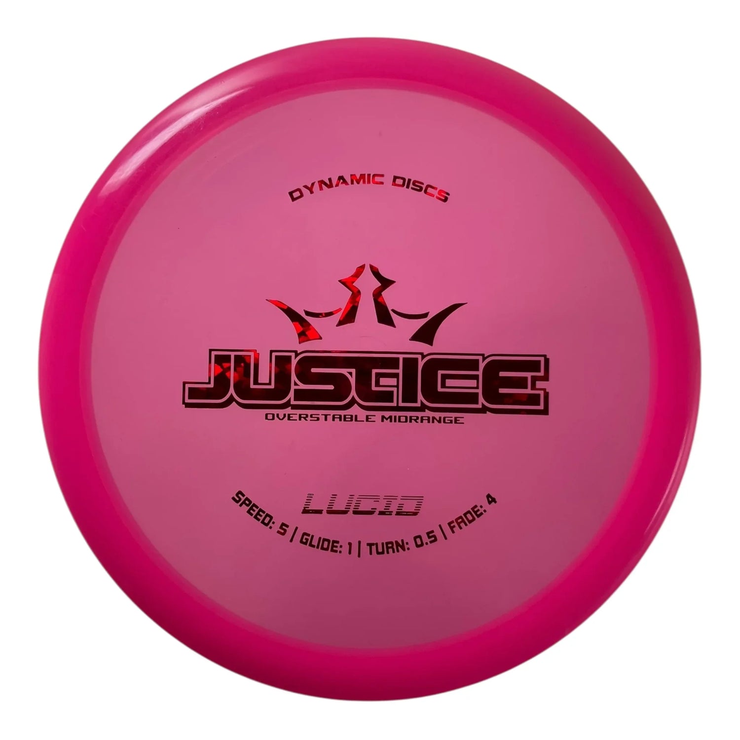 Dynamic Discs Justice | Lucid | Pink/Red 174g Disc Golf