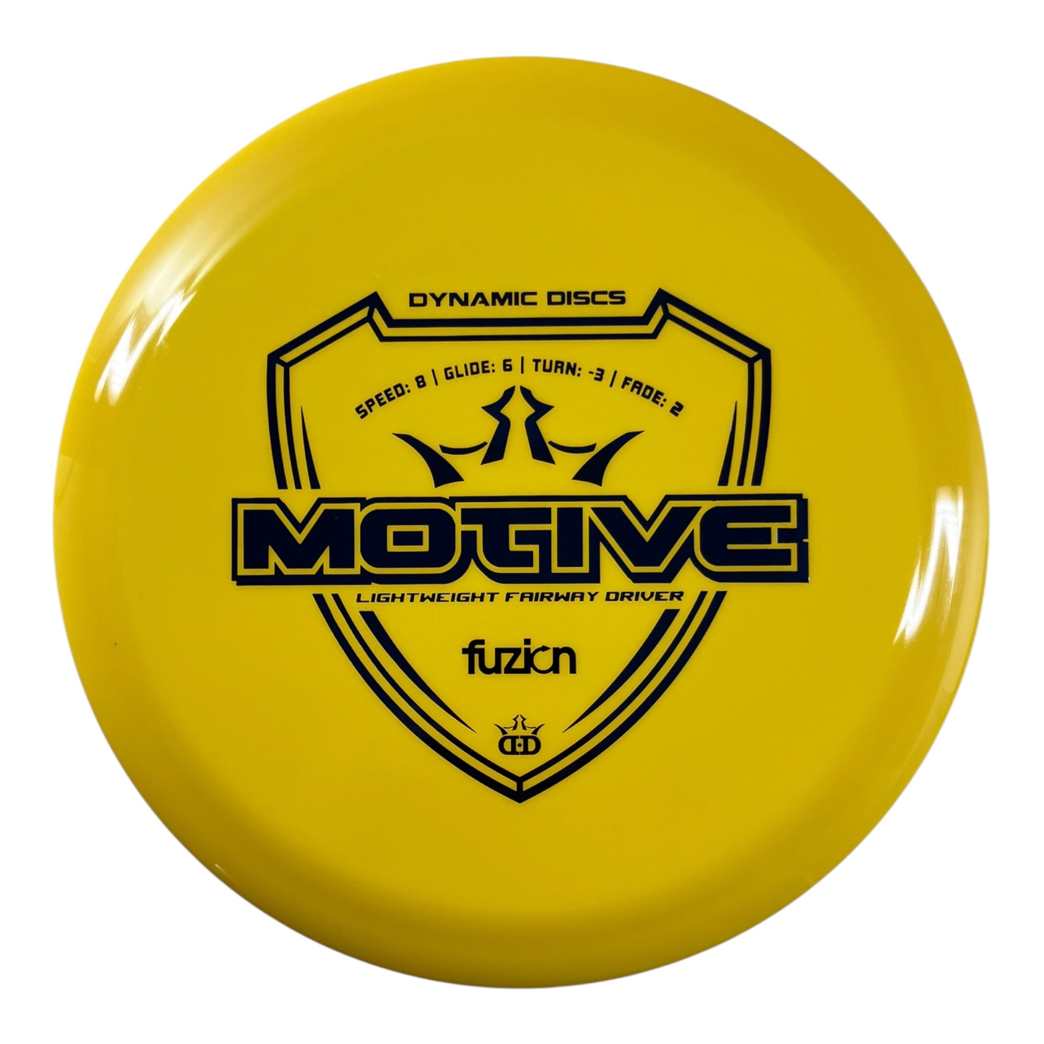 Dynamic Discs Motive | Fuzion | Yellow/Blue 147g Disc Golf