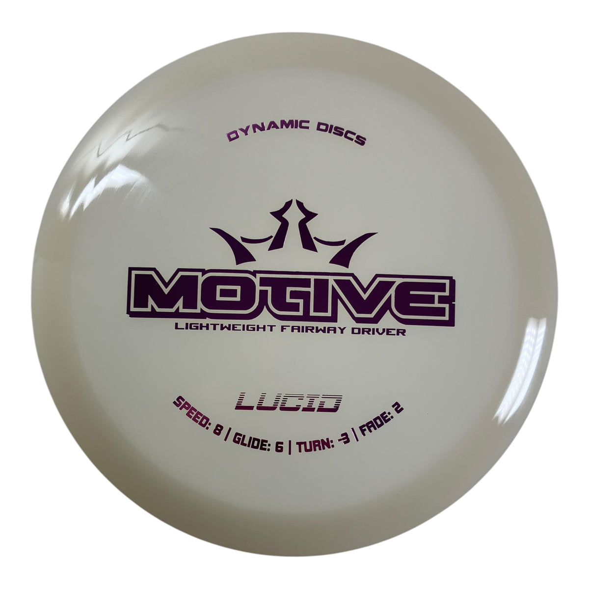 Dynamic Discs Motive | Lucid | White/Pink 154g Disc Golf