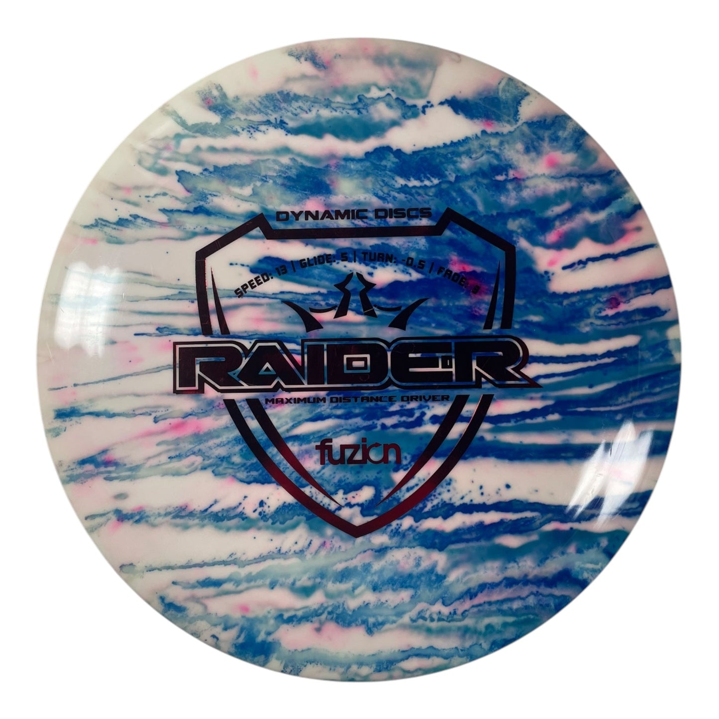 Dynamic Discs Raider | Fuzion | Blue/Red 174g (Brainwave Dye) Disc Golf