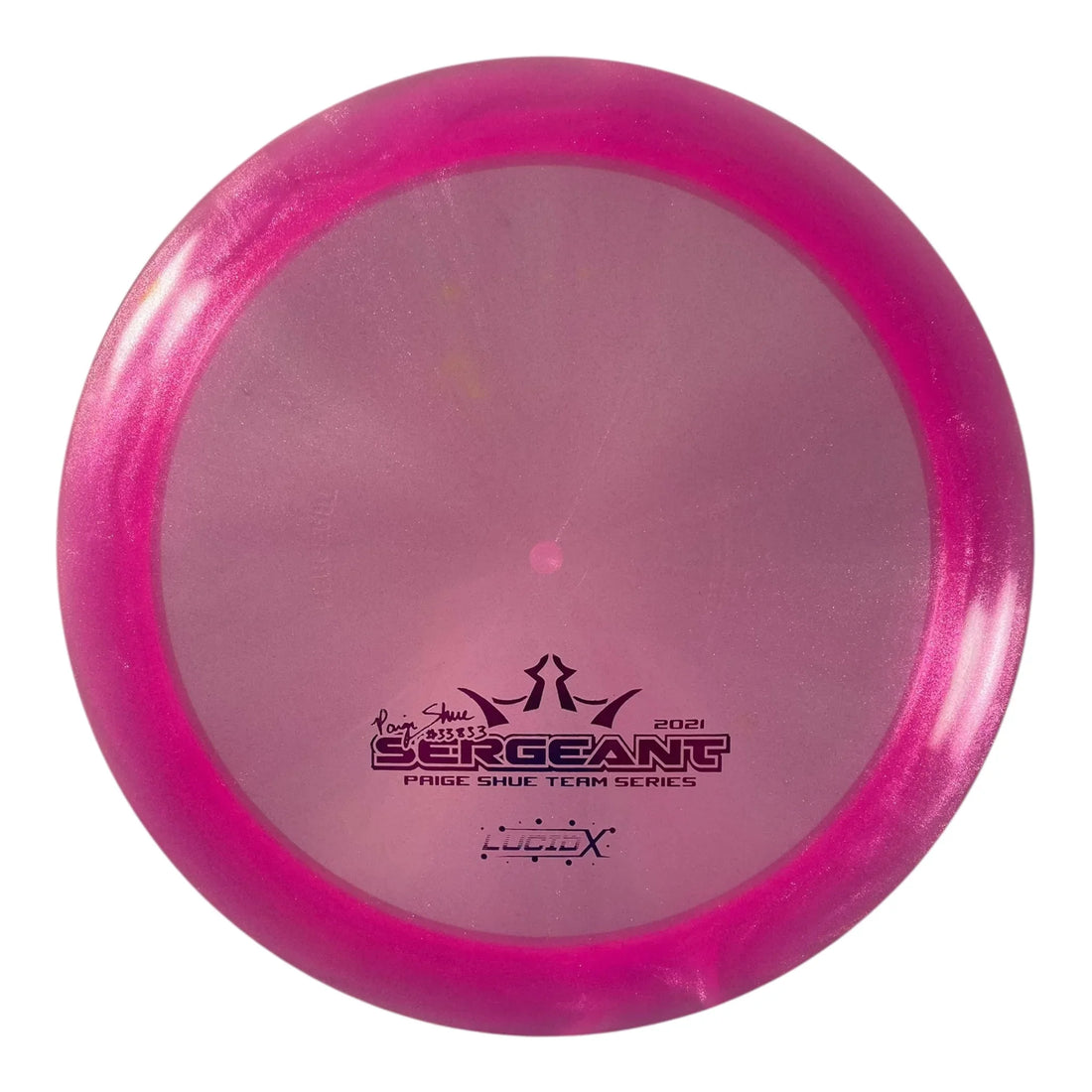Dynamic Discs Sergeant | Lucid-X Glimmer | Pink/Purple 176g (Paige Shue) Disc Golf