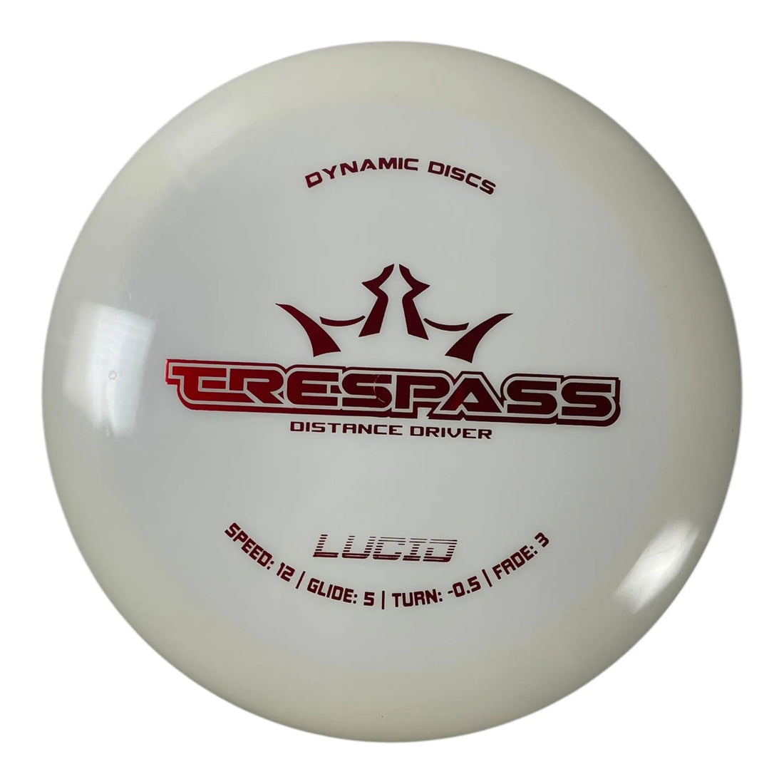 Dynamic Discs Trespass | Lucid | White/Red 173-175g Disc Golf