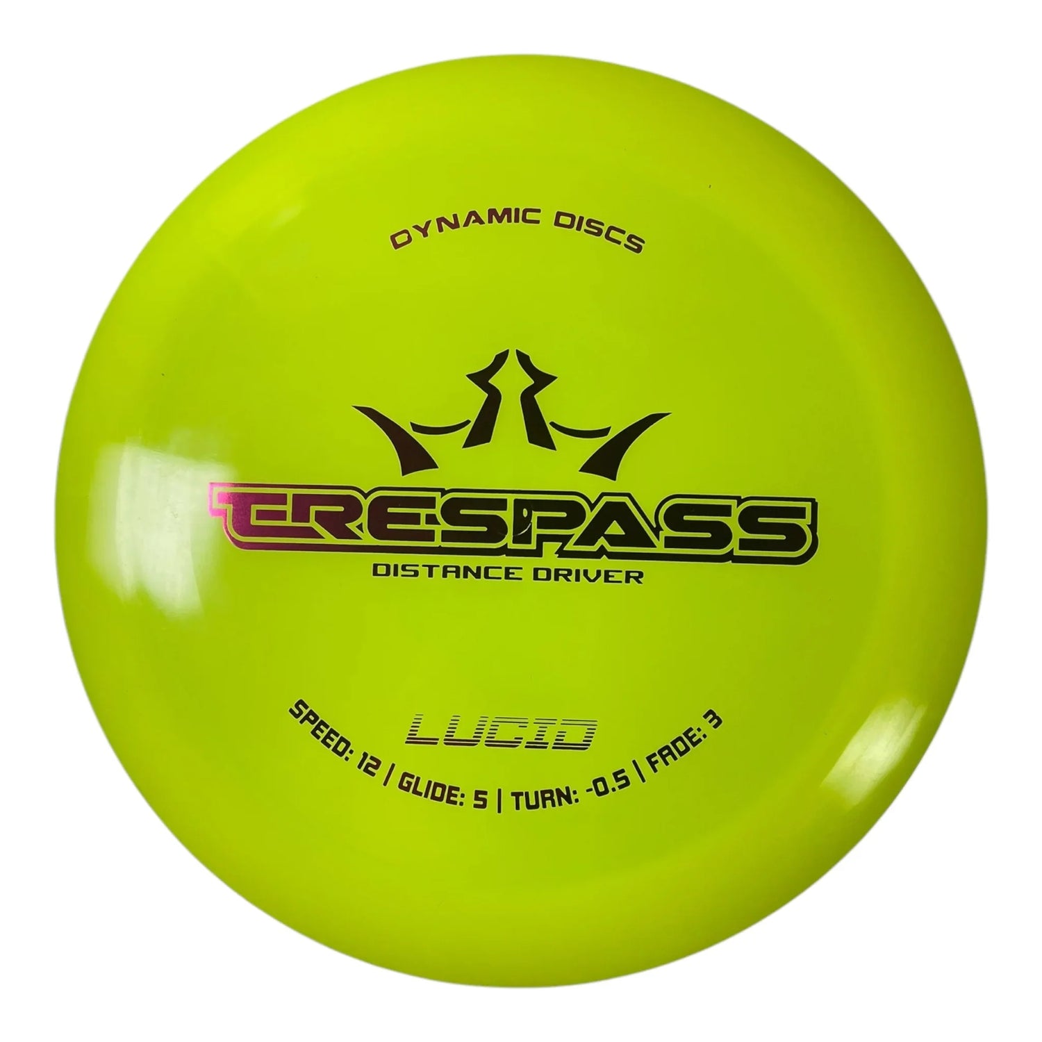 Dynamic Discs Trespass | Lucid | Yellow/Purple 174-175g Disc Golf