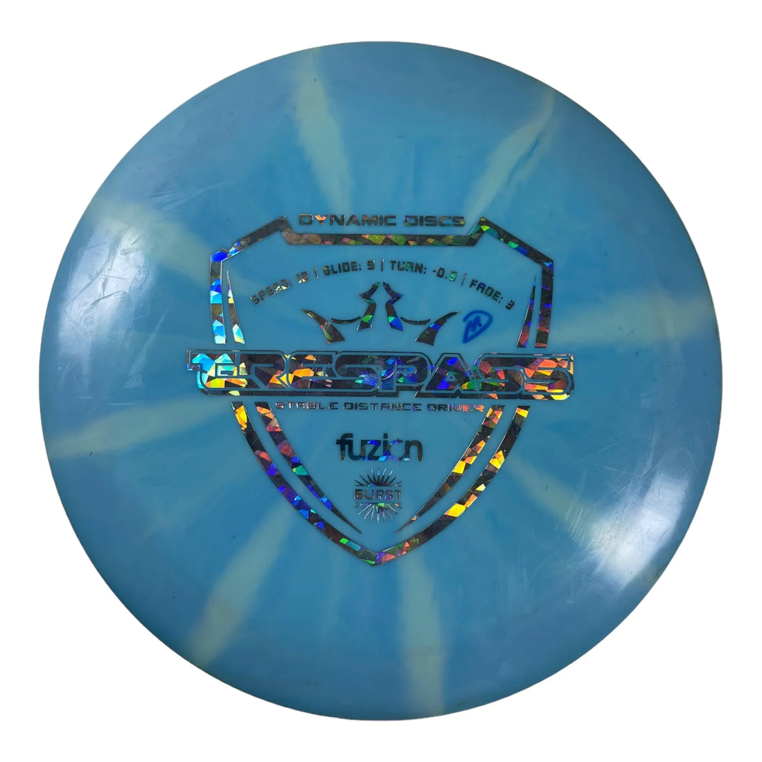 Dynamic Discs Trespass - Used Good | Fuzion Burst | Blue/Holo 175g Disc Golf
