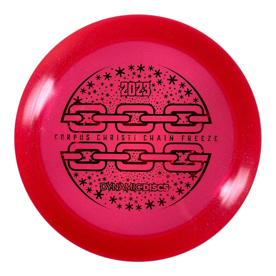 Dynamic Discs Trespass - Used Like New | Lucid Metal Flake | Red/Red 173g (Chain Freeze 2023) Disc Golf