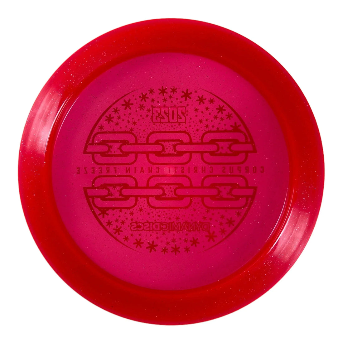 Dynamic Discs Trespass - Used Like New | Lucid Metal Flake | Red/Red 173g (Chain Freeze 2023) Disc Golf