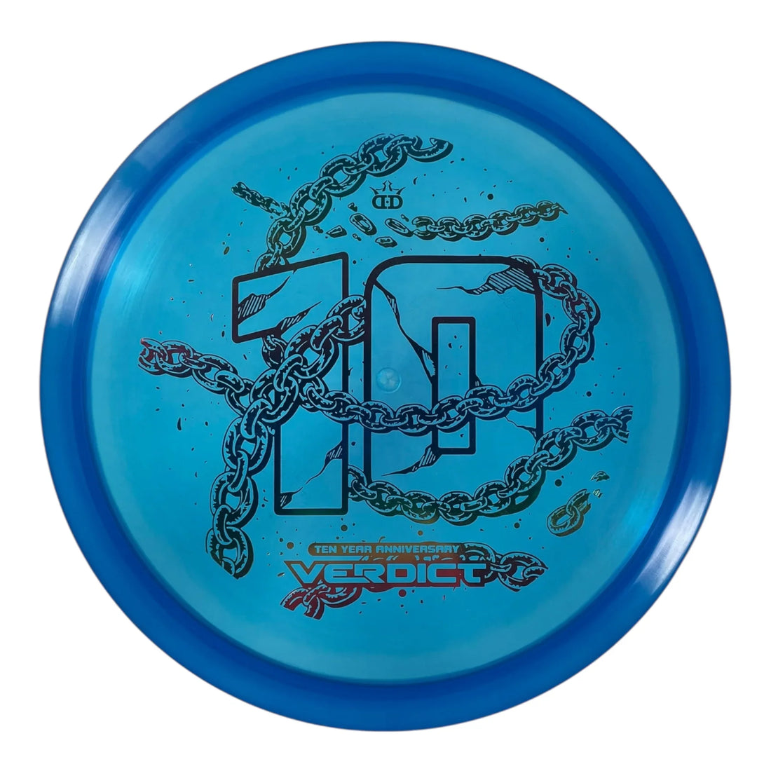 Dynamic Discs Verdict | Lucid Ice | Blue/Rainbow 174g (10 Year Anniversary) Disc Golf
