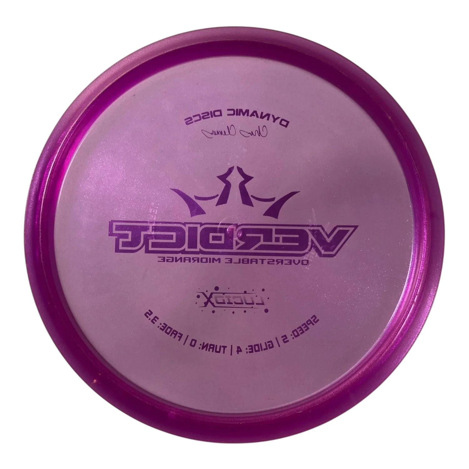 Dynamic Discs Verdict - Used Good | Lucid-X | Pink/Red 174g (Chris Clemons) Disc Golf