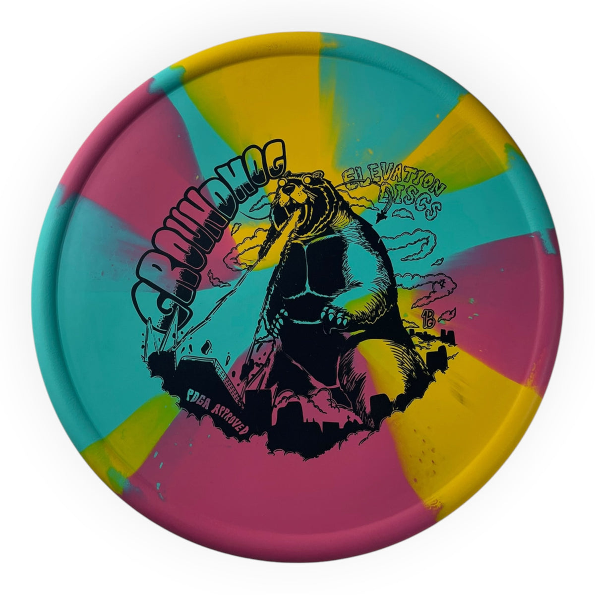 Elevation Disc Golf Groundhog | ecoFLEX | Yellow/Black 173g Disc Golf