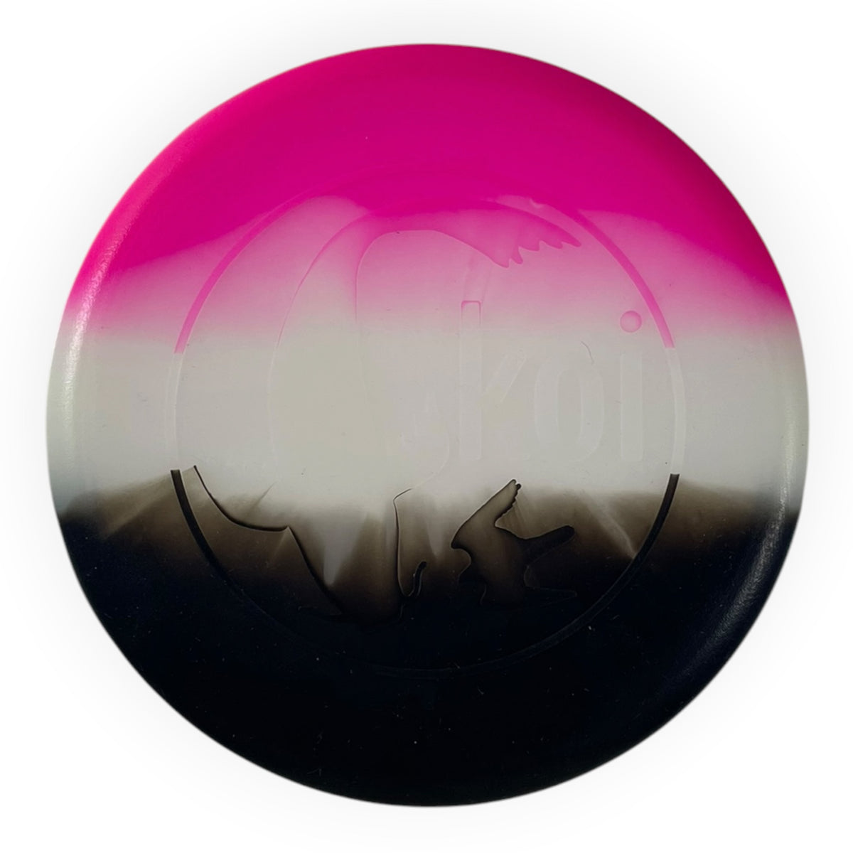 Elevation Disc Golf Koi Mini Marker | glO-G | Pink/Black Disc Golf