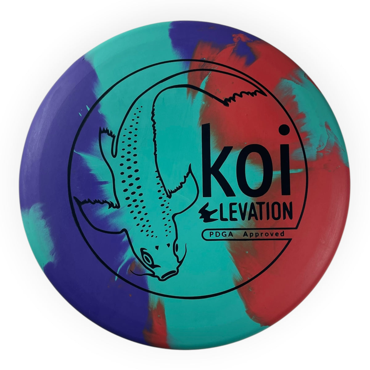 Elevation Disc Golf Koi | ecoFLEX | Purple/Teal 170g Disc Golf