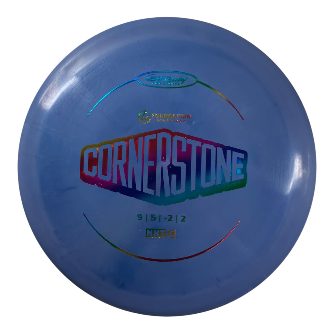 Gateway Disc Sports Cornerstone | NXT-G | Purple/Rainbow 160g (Foundation Collab) Disc Golf