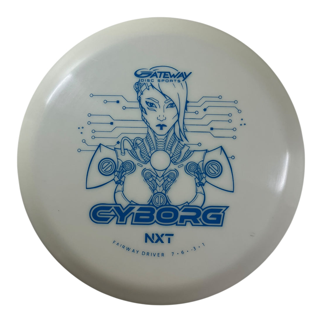 Gateway Disc Sports Cyborg | NXT | White/Blue 171g Disc Golf