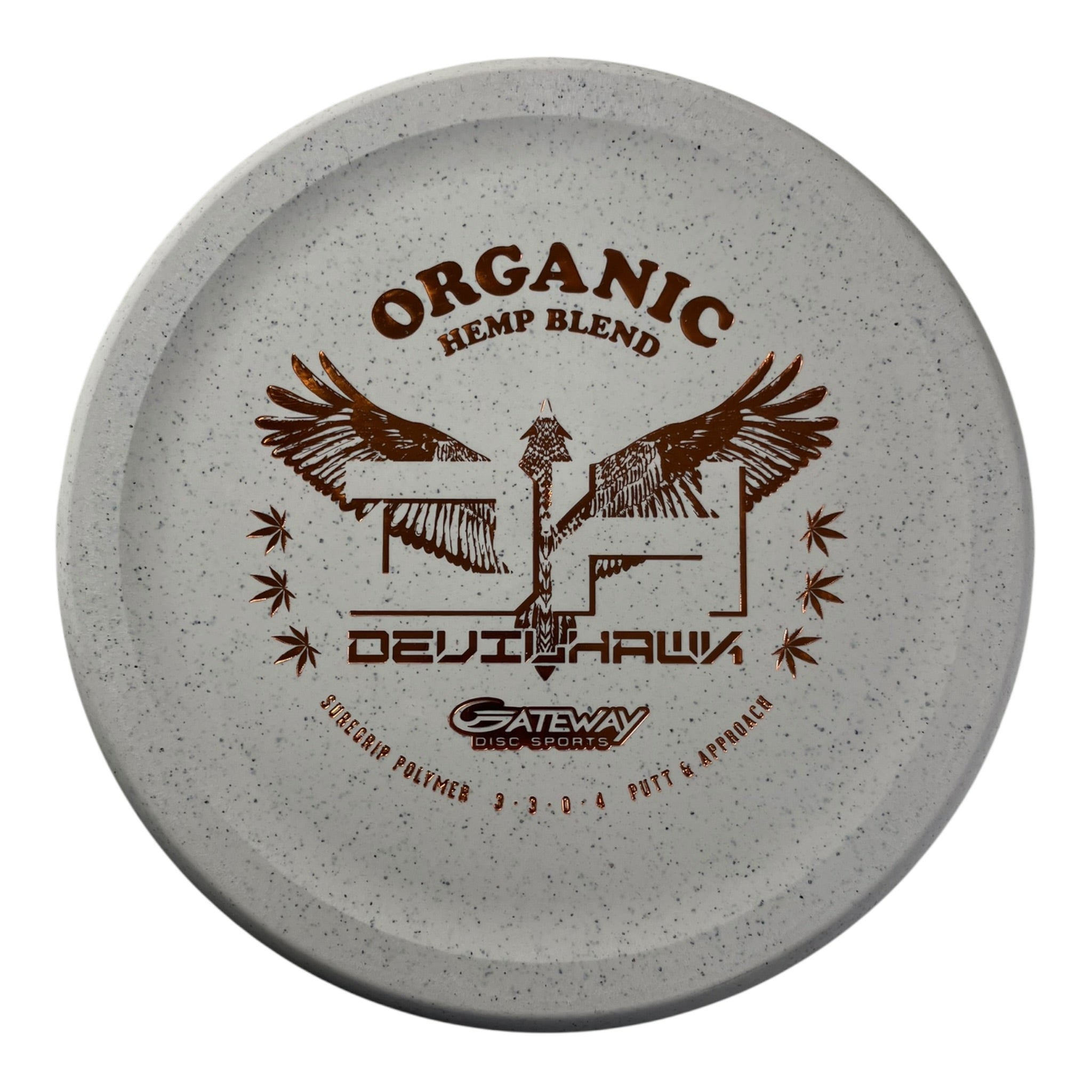 Gateway Disc Sports Devilhawk | Organic Hemp Blend | White/Gold 175g Disc Golf