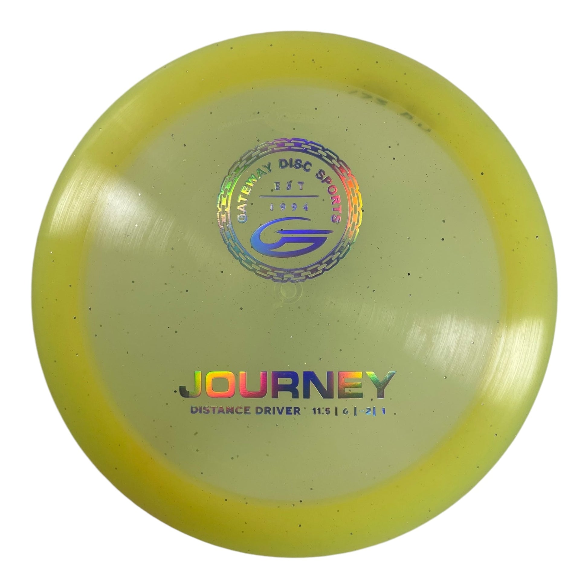 Gateway Disc Sports Journey | Diamond Metal Flake | Yellow/Holo 173g Disc Golf