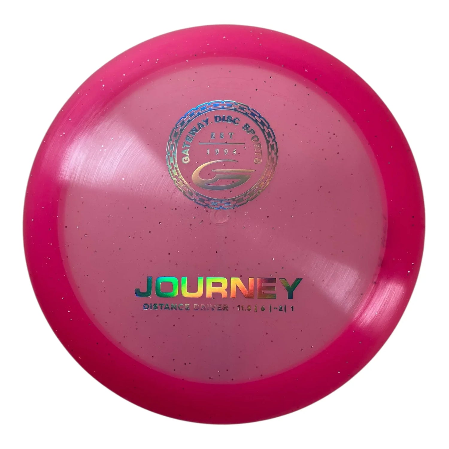 Gateway Disc Sports Journey - Used Like New | Diamond Metal Flake | Pink/Holo 174g Disc Golf