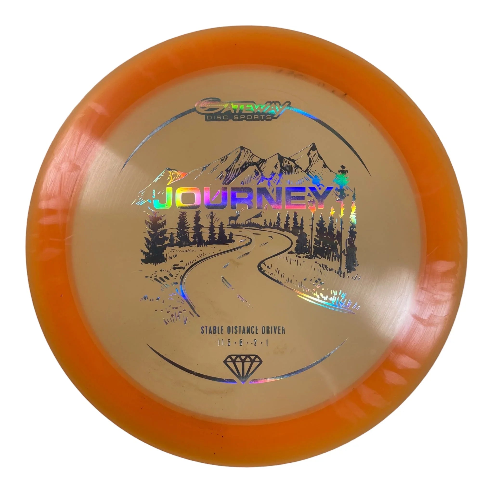 Gateway Disc Sports Journey - Used Like New | Diamond | Orange/Holo 170g Disc Golf