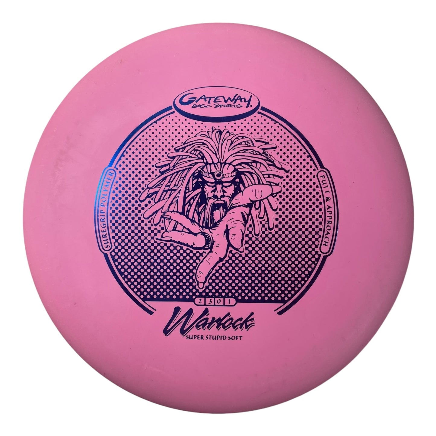 Gateway Disc Sports Warlock | Super Stupid Soft (SSS) | Pink/Blue 175g Disc Golf