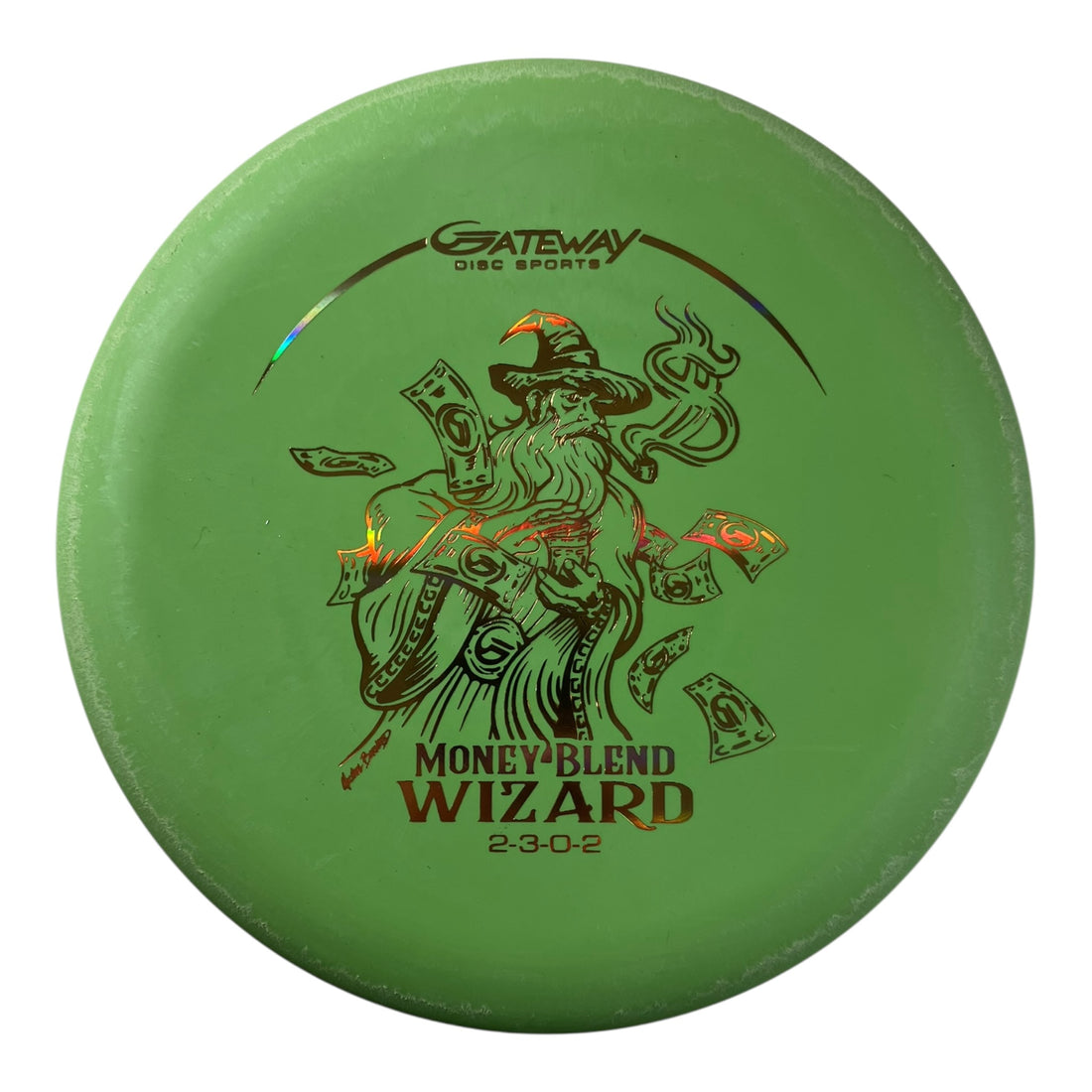 Gateway Disc Sports Wizard | Money Blend | Green/Gold 173g Disc Golf