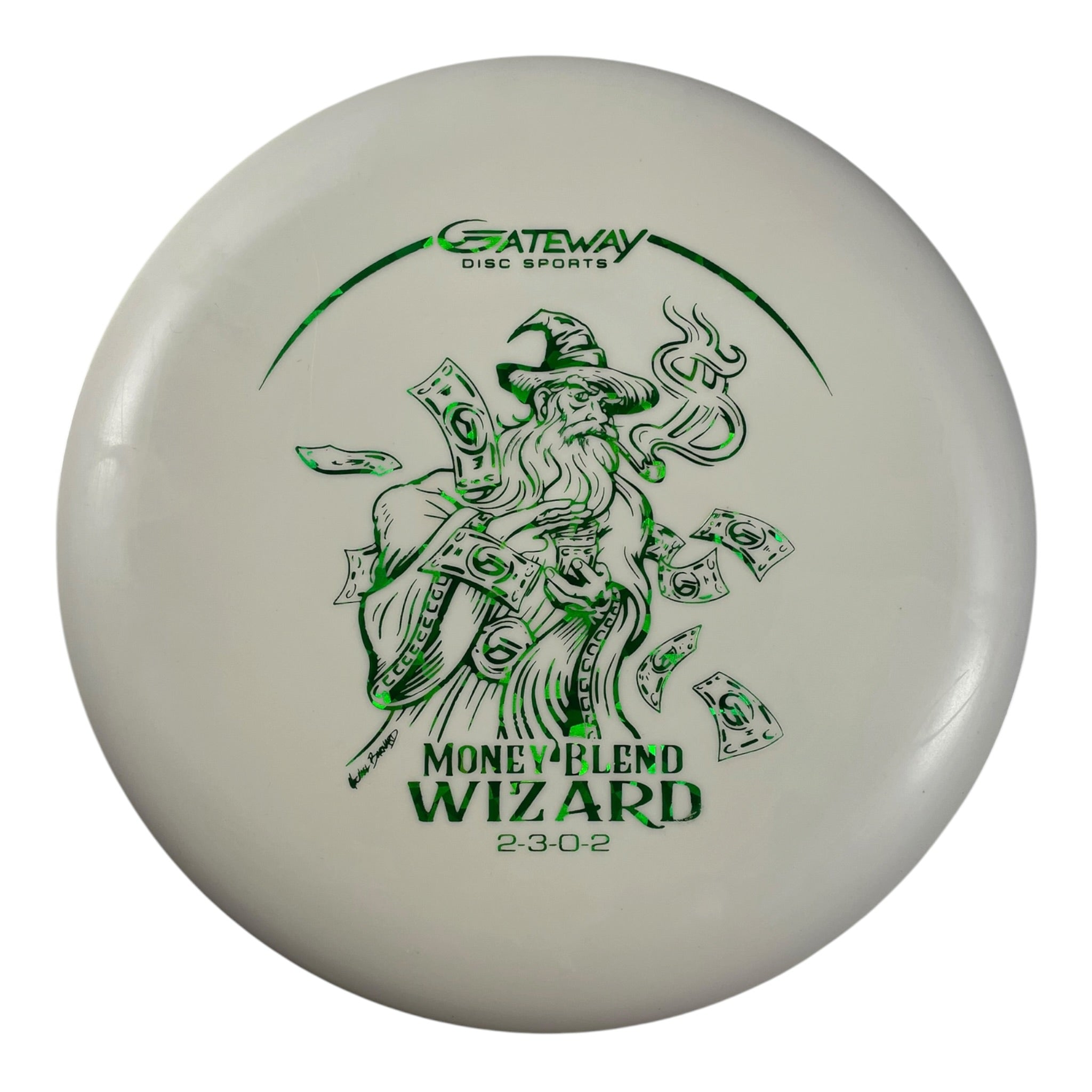 Gateway Disc Sports Wizard | Money Blend | White/Green 171g Disc Golf