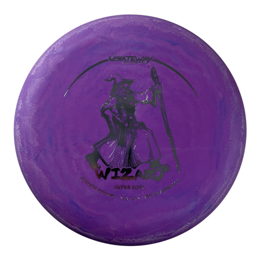 Gateway Disc Sports Wizard | Super Soft (SS) | Purple/Silver 173g Disc Golf
