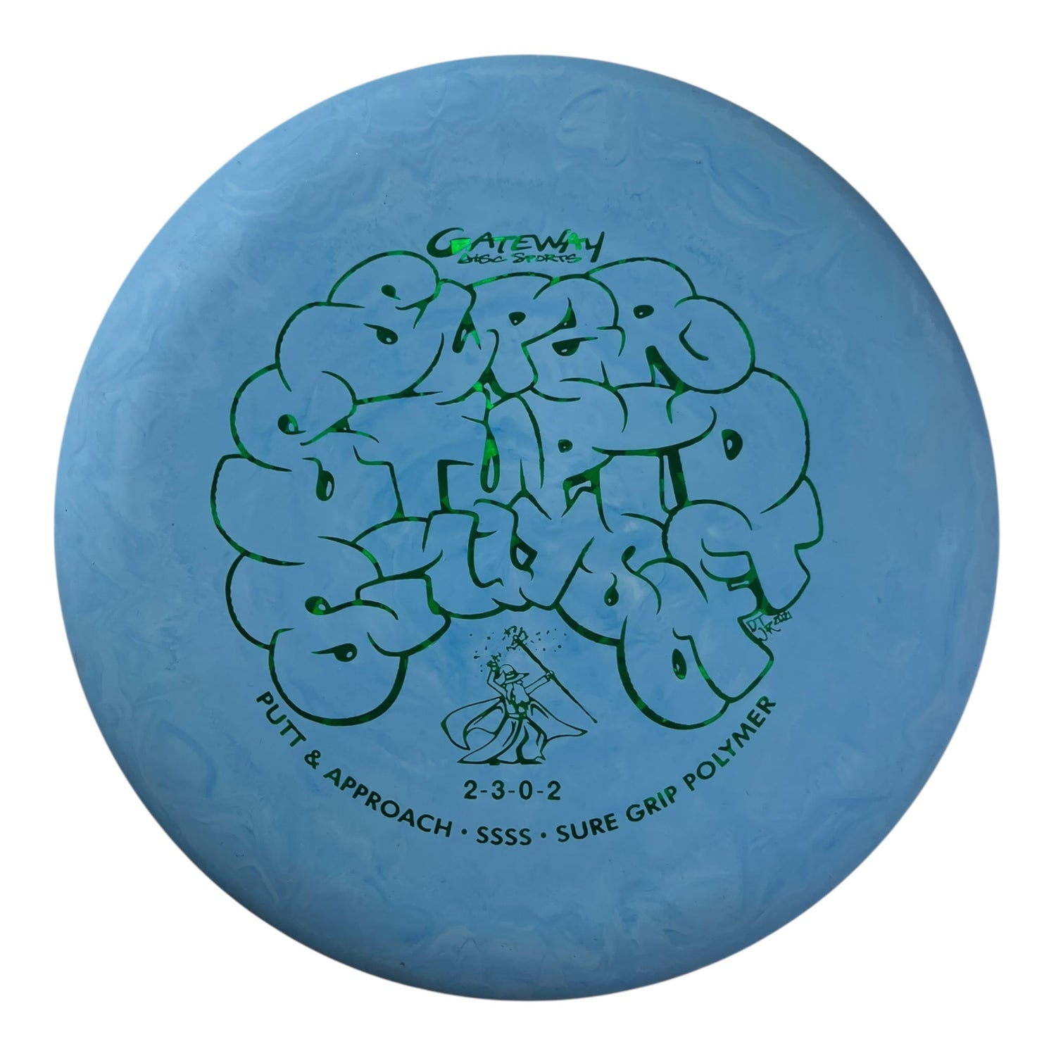 Gateway Disc Sports Wizard | Super Stupid Silly Soft (SSSS) | Blue/Green 172g Disc Golf