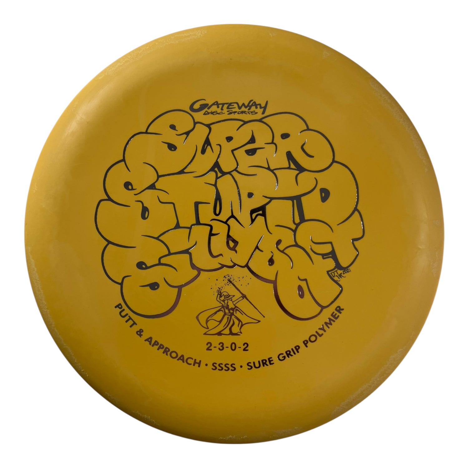 Gateway Disc Sports Wizard | Super Stupid Silly Soft (SSSS) | Yellow/Silver 175g Disc Golf