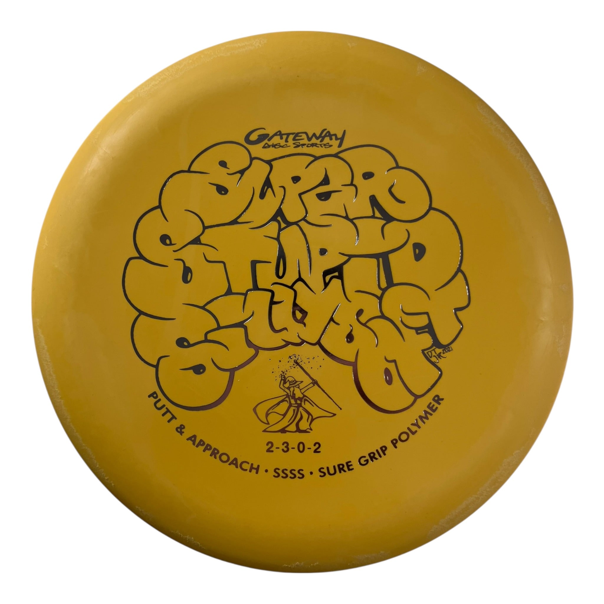 Gateway Disc Sports Wizard | Super Stupid Silly Soft (SSSS) | Yellow/Silver 175g Disc Golf