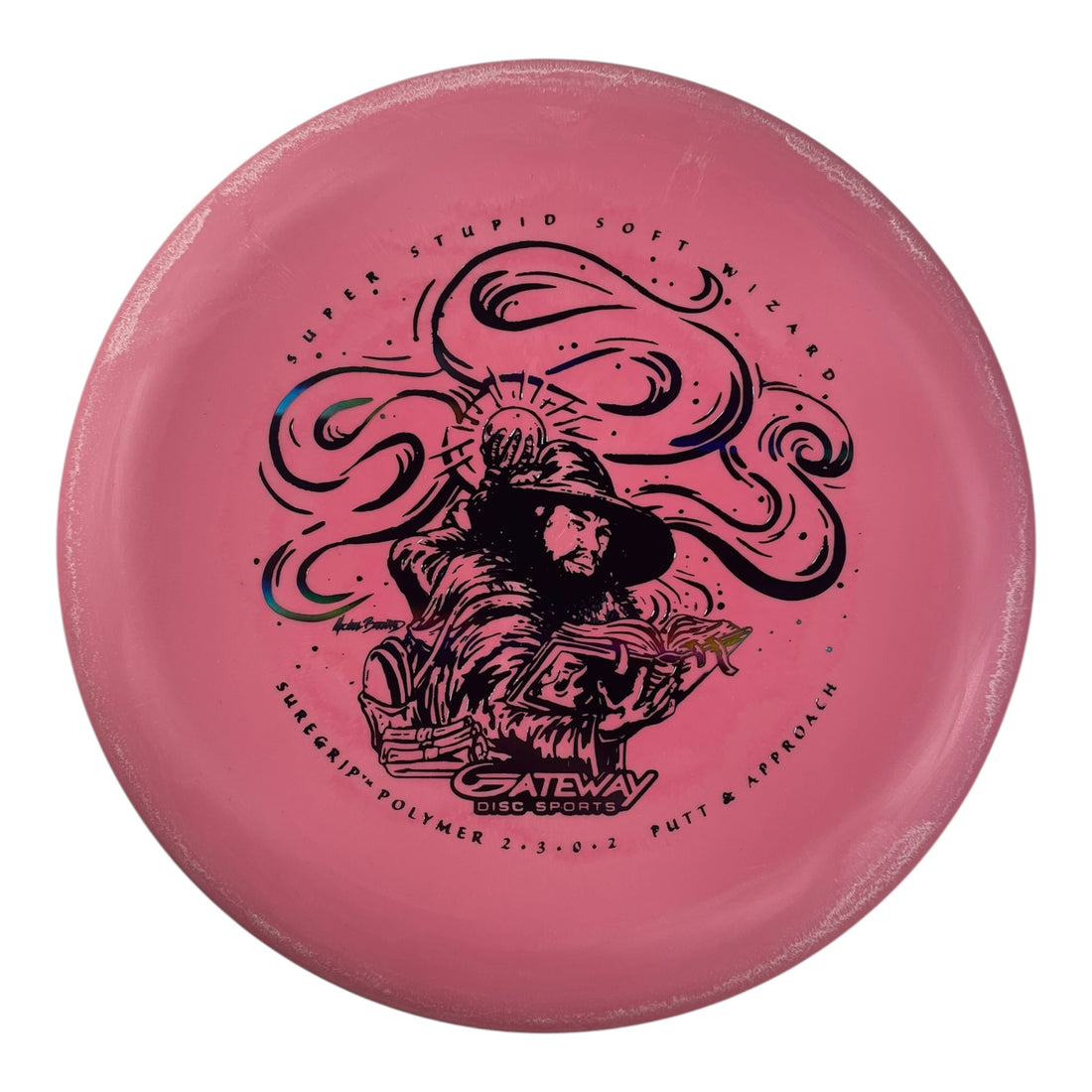 Gateway Disc Sports Wizard | Super Stupid Soft (SSS) | Pink/Holo 172g Disc Golf