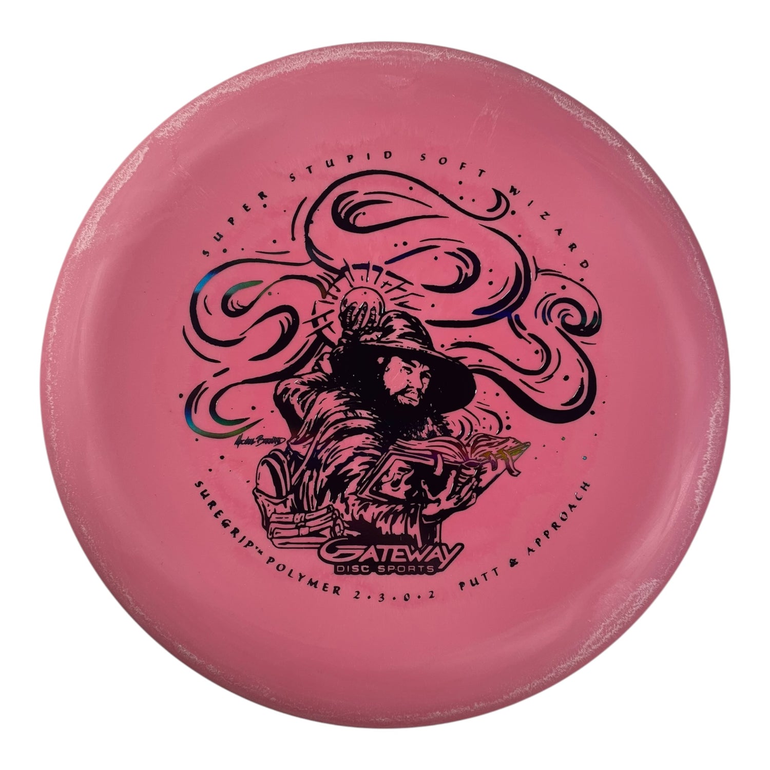 Gateway Disc Sports Wizard | Super Stupid Soft (SSS) | Pink/Holo 172g Disc Golf
