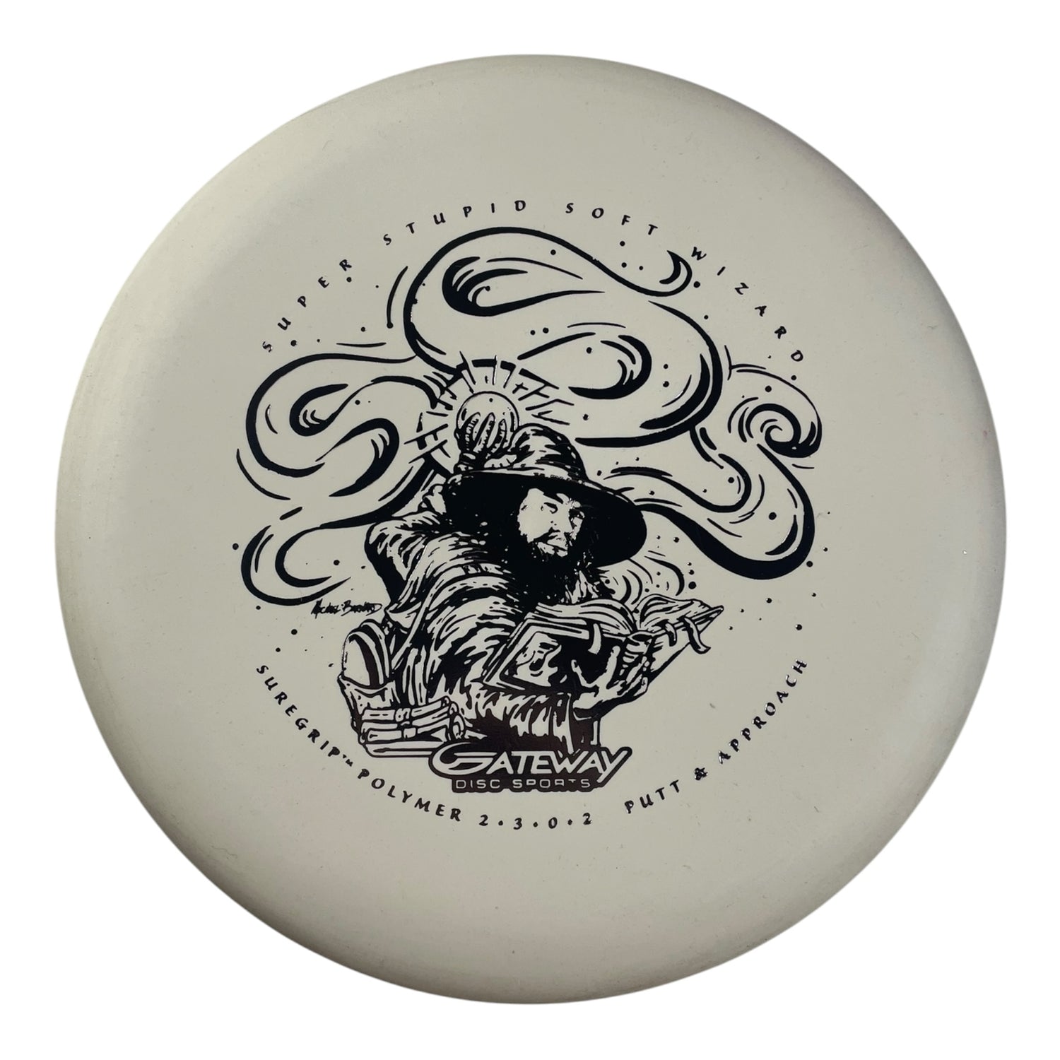 Gateway Disc Sports Wizard | Super Stupid Soft (SSS) | White/Silver 167g Disc Golf