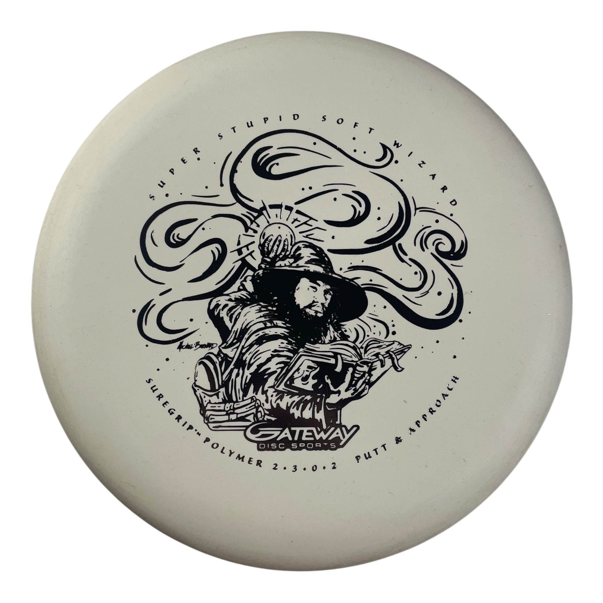 Gateway Disc Sports Wizard | Super Stupid Soft (SSS) | White/Silver 167g Disc Golf
