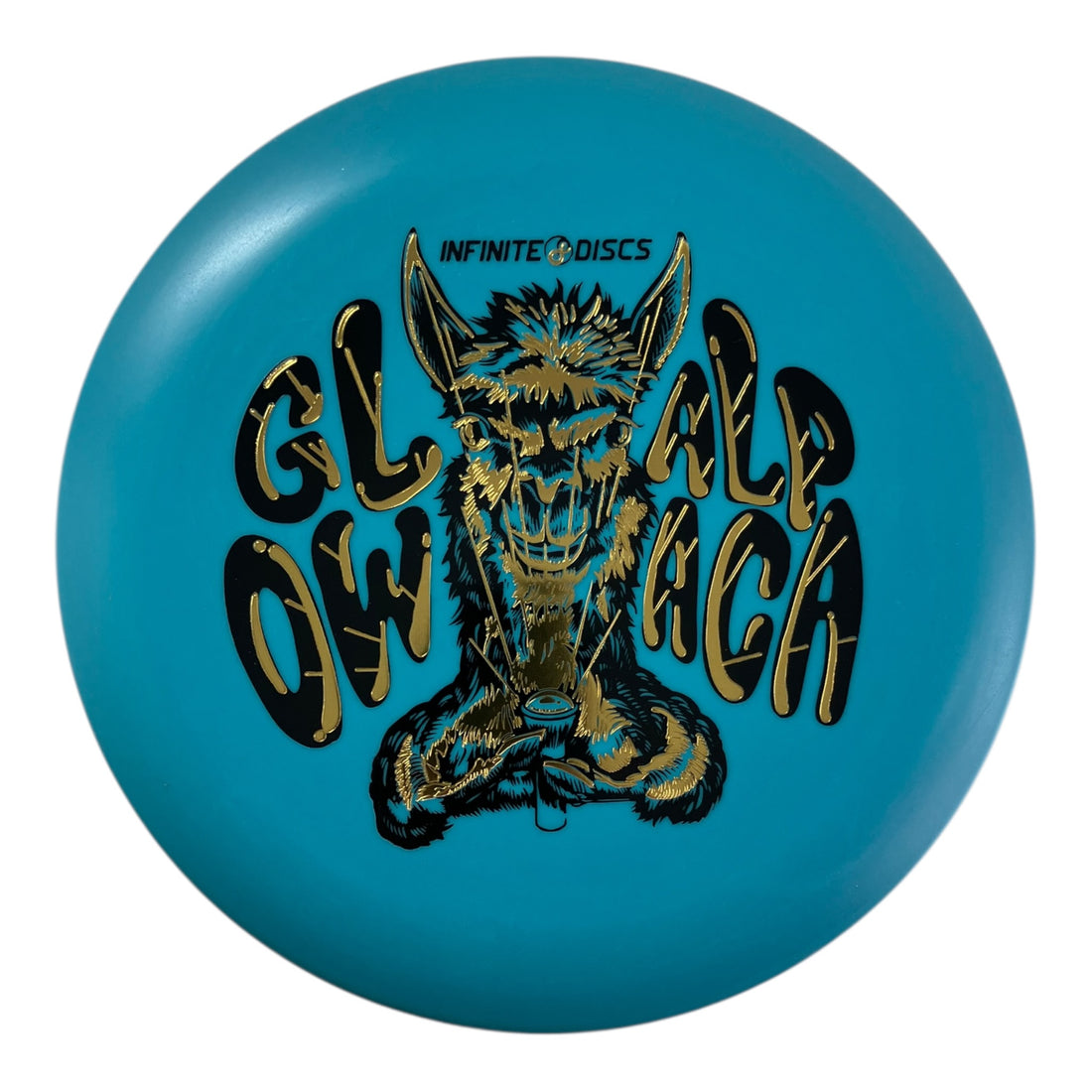 Infinite Discs Alpaca | D-Blend Glow | Blue/Gold 175g Disc Golf