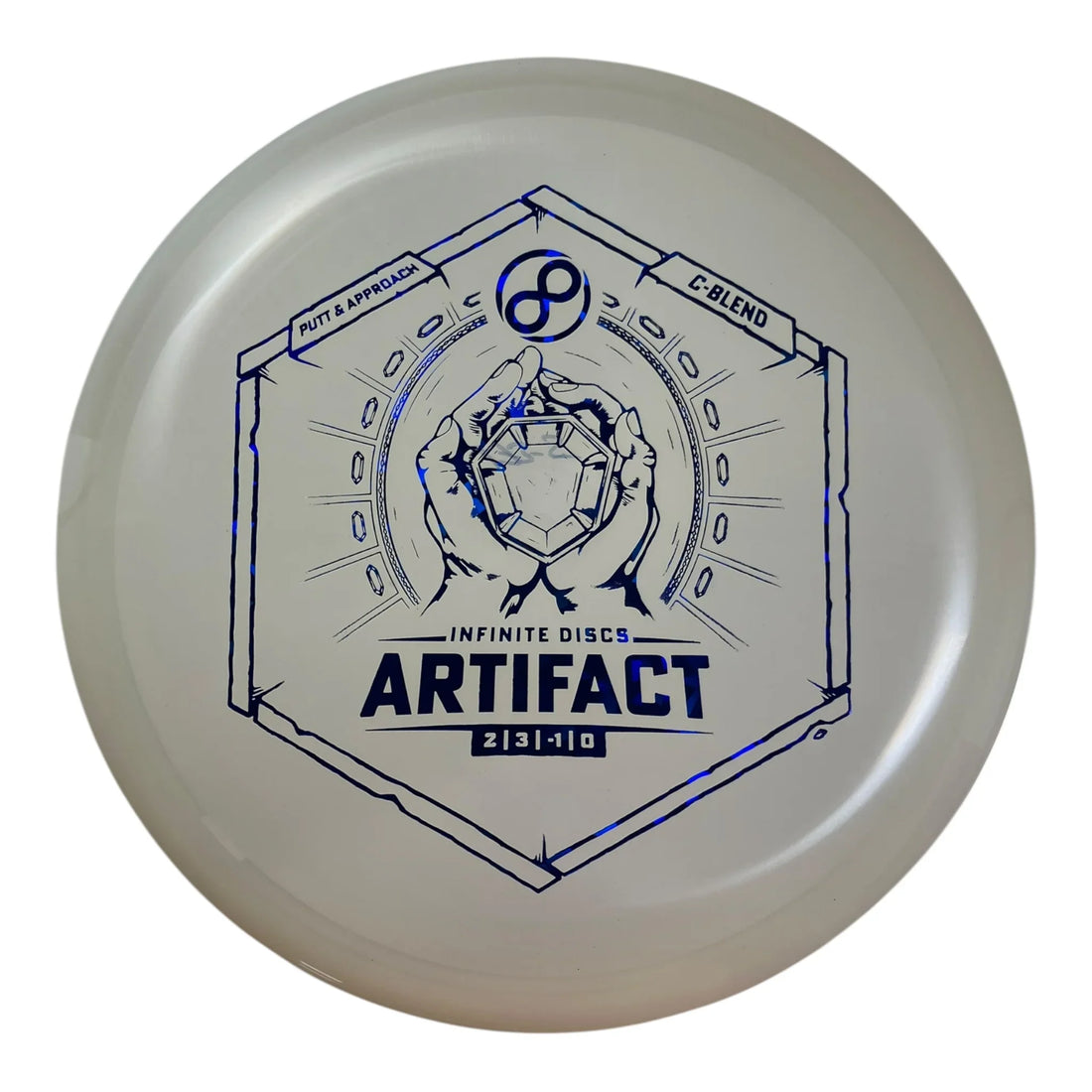 Infinite Discs Artifact | C-Blend | White/Blue 173g (First Run) Disc Golf