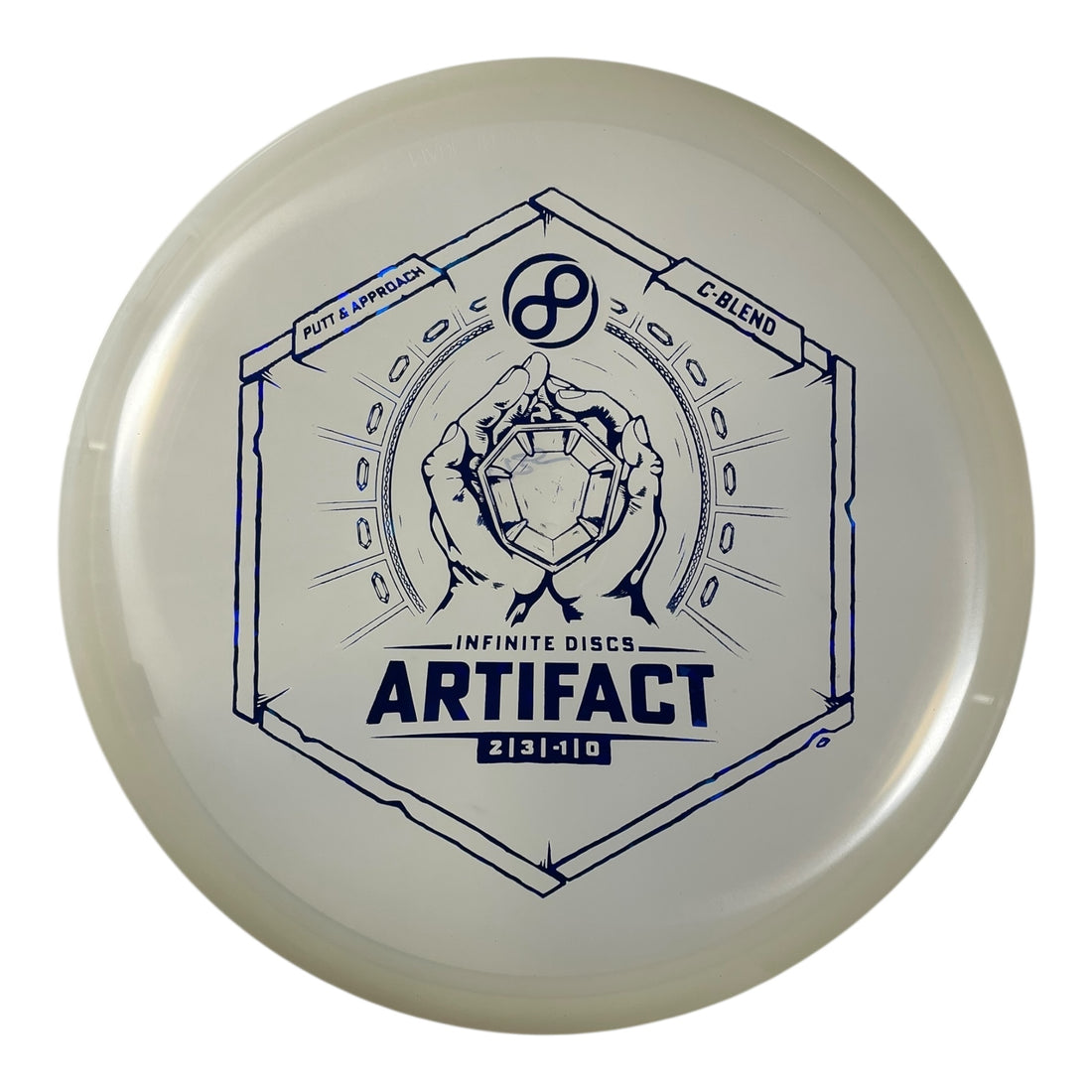 Infinite Discs Artifact | C-Blend | White/Blue 175g Disc Golf