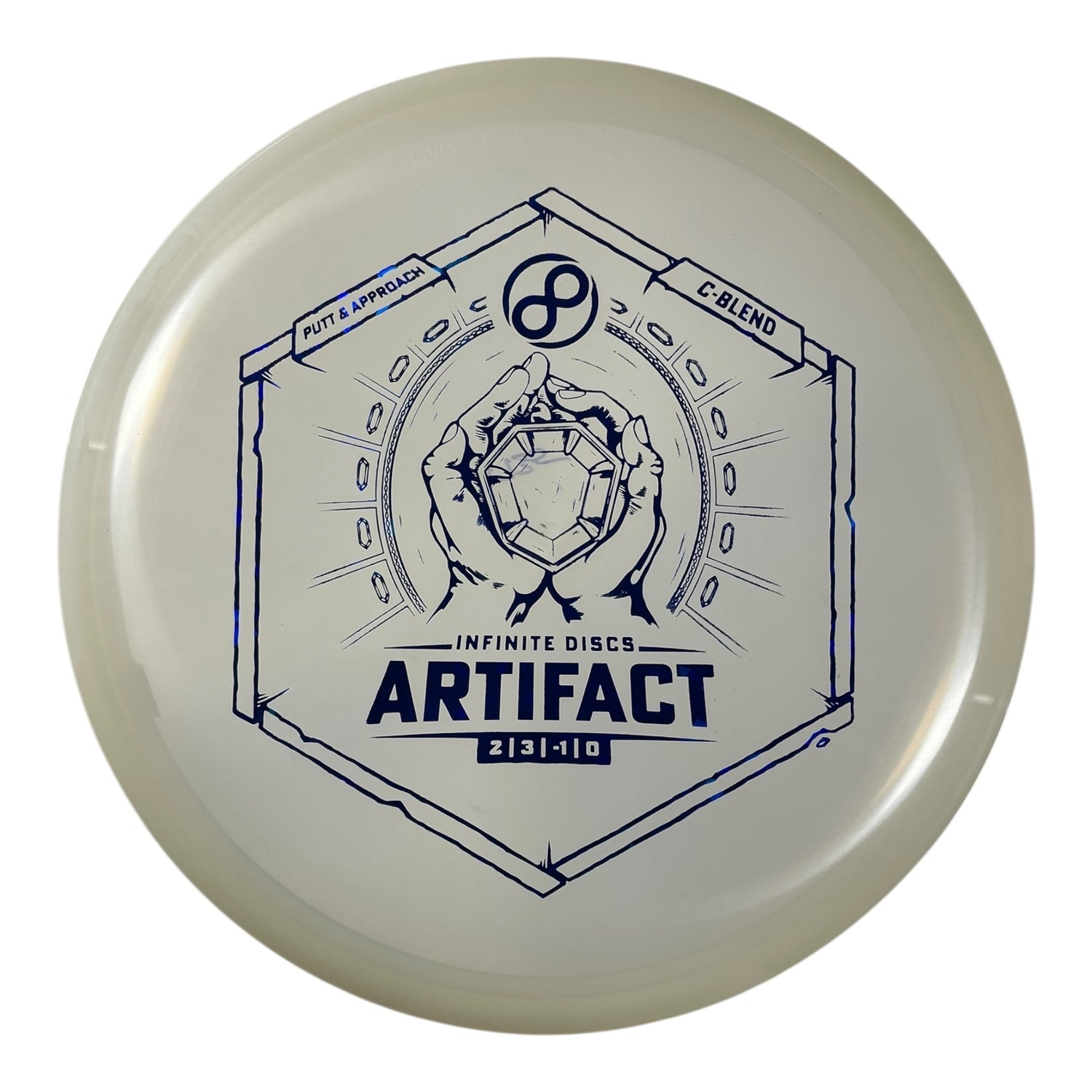 Infinite Discs Artifact | C-Blend | White/Blue 175g Disc Golf