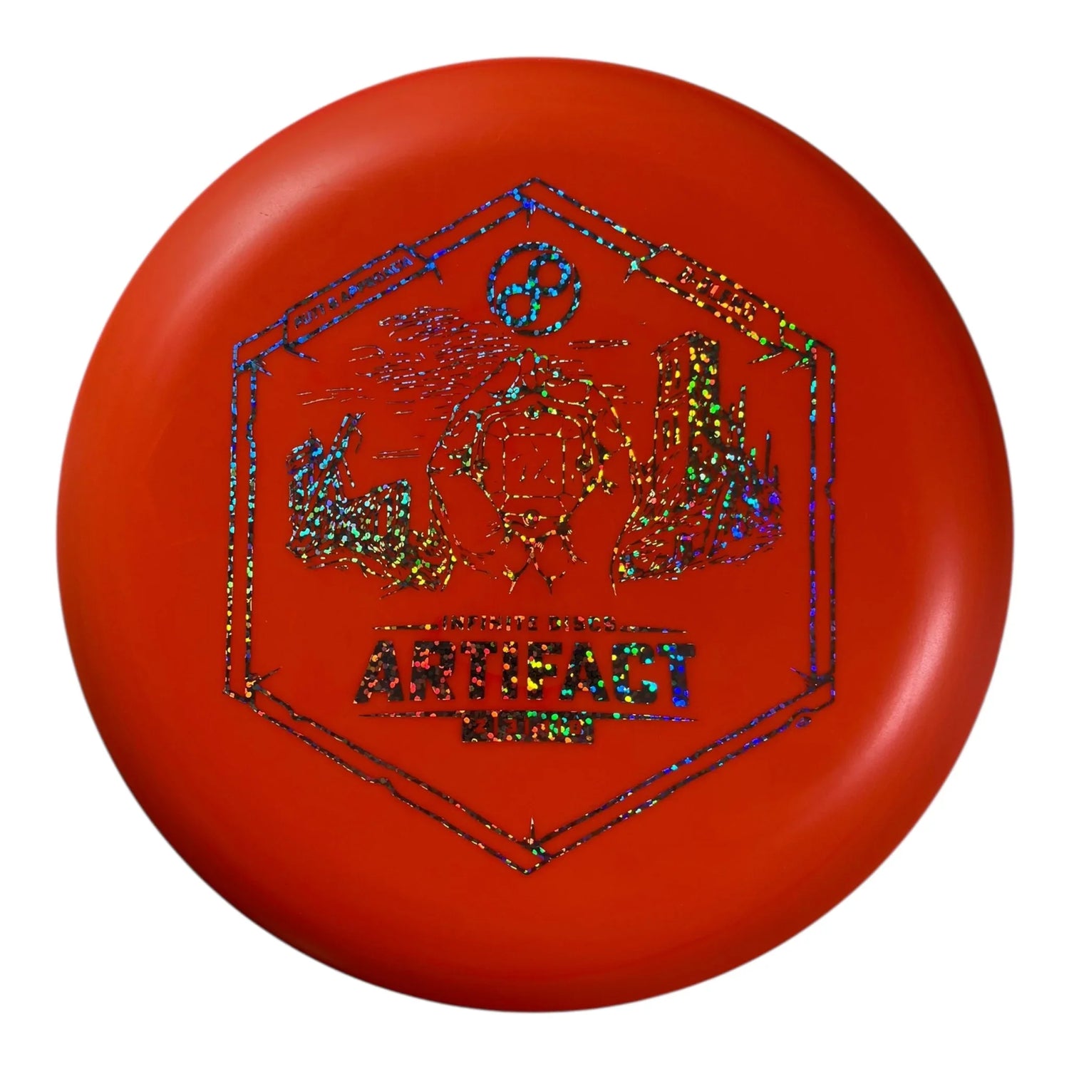 Infinite Discs Artifact | D-Blend | Orange/Holo 175g Disc Golf